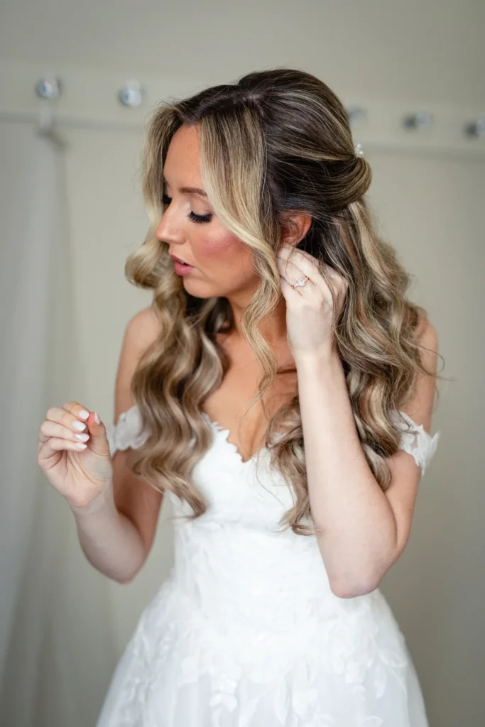 A bride preparing in Troy New York